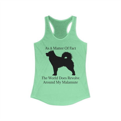 Matter Of Fact Malamute Women's Racerback Tank