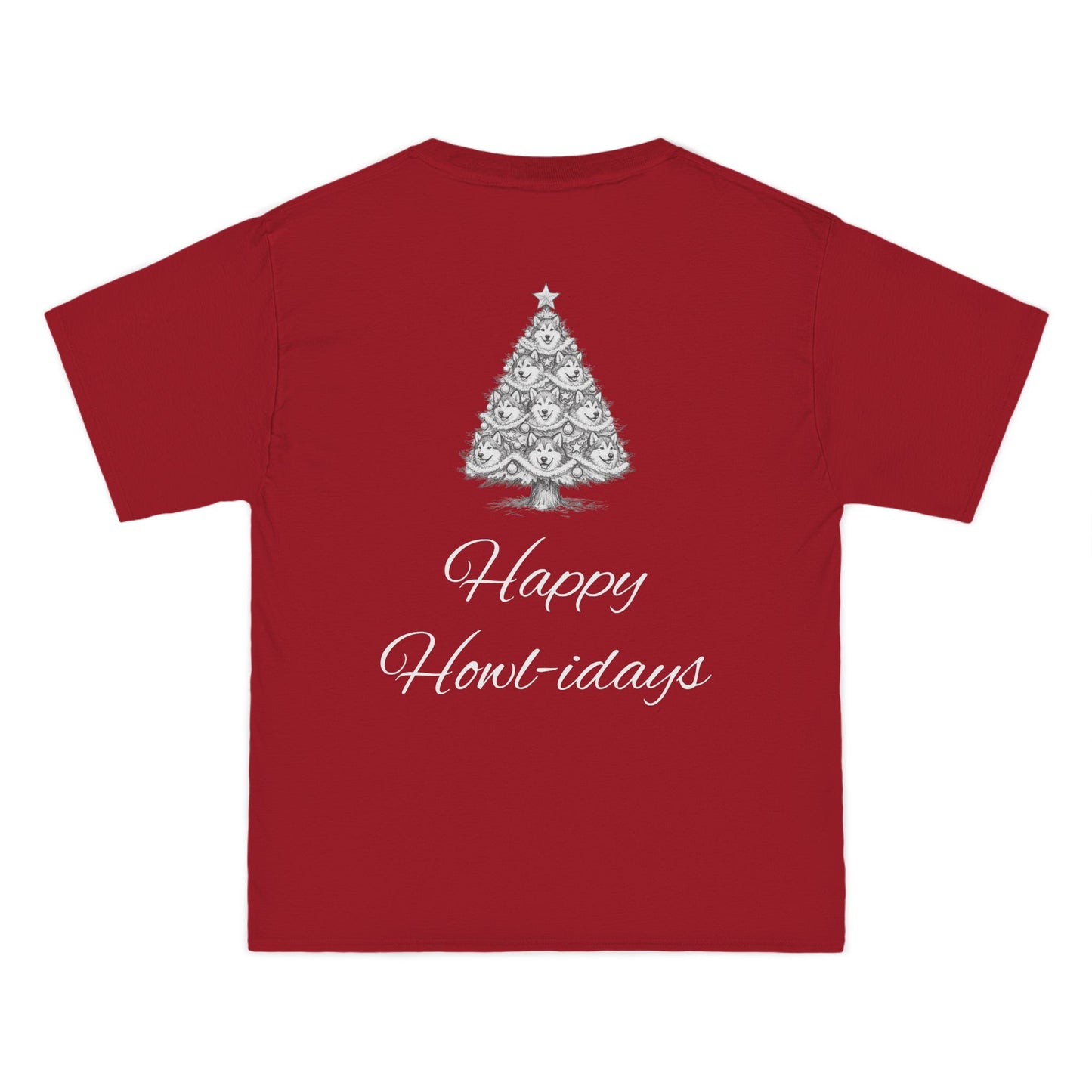 Happy Howl-idays Men's Short-Sleeve Crewneck Tee