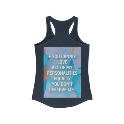All Of My Personalities Women's Racerback Tank