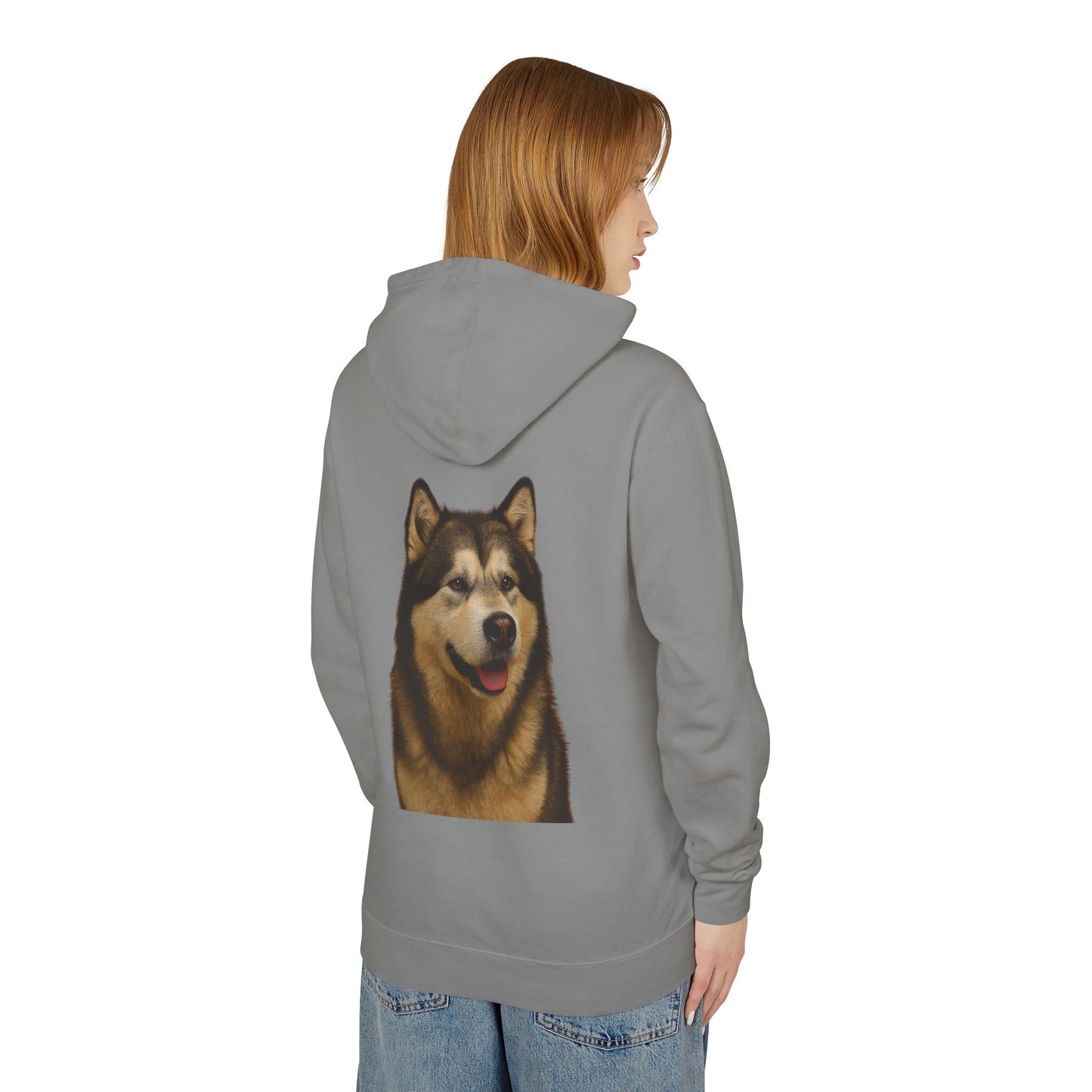 Malamute Head Unisex Lightweight Hoodie