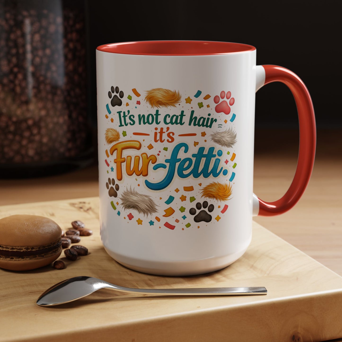 Fur-Fetti Cat 2-Tone Coffee Mug