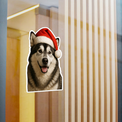 Santa Paws Malamute Vinyl Decal
