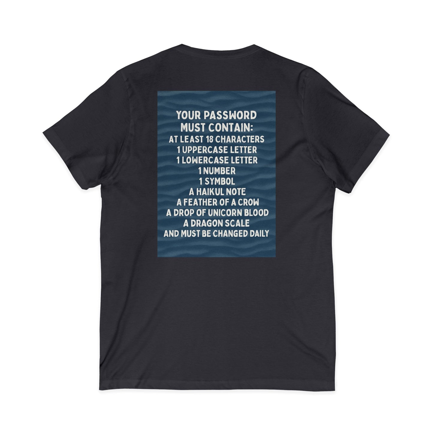 Password Unisex Short Sleeve V-Neck Tee
