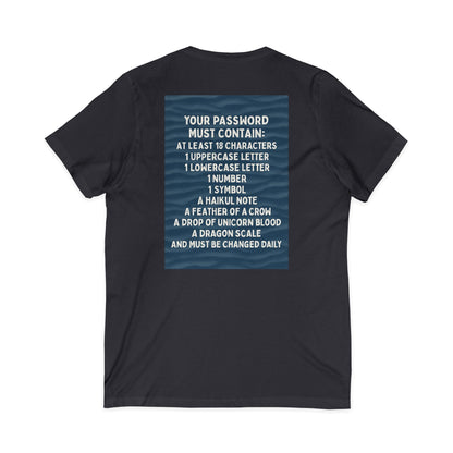 Password Unisex Short Sleeve V-Neck Tee