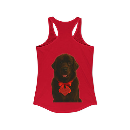 Cupid's Companion Newfie Women's Racerback Tank