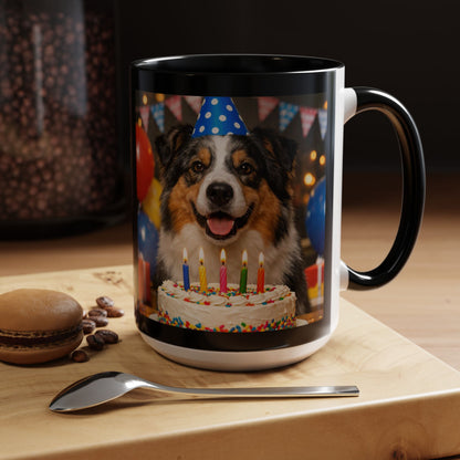 Birthday Buddy Aussie 2-Tone Coffee Mug