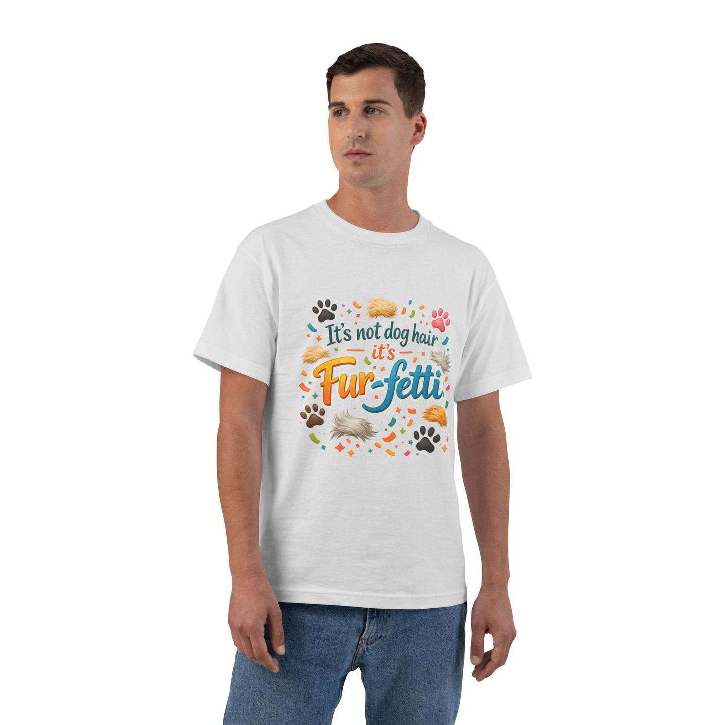 Fur-Fetti Dog Men's Short-Sleeve Crewneck Tee