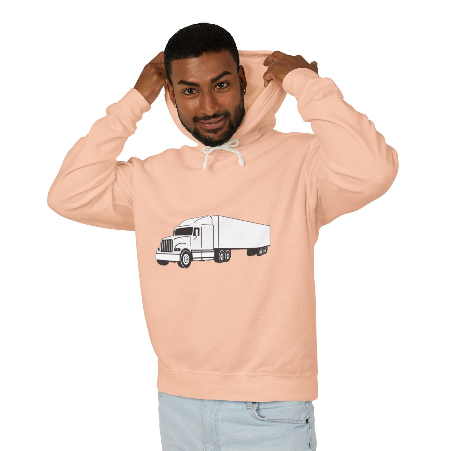 Semi Truck Unisex Lightweight Hoodie