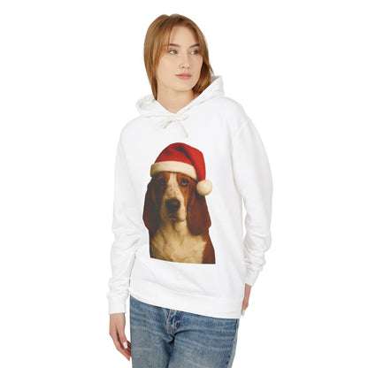Santa Paws Basset Unisex Lightweight Hoodie