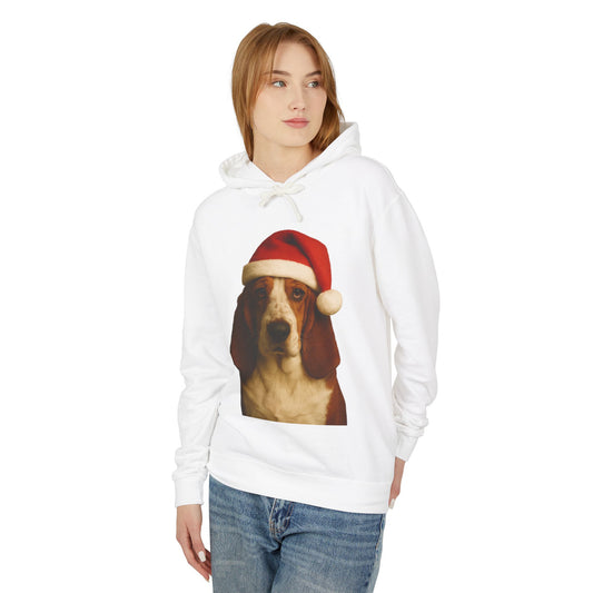 Santa Paws Basset Unisex Lightweight Hoodie