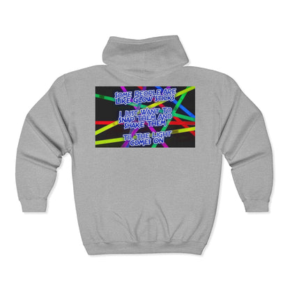 Glow Sticks Unisex Full Zip Hoodie
