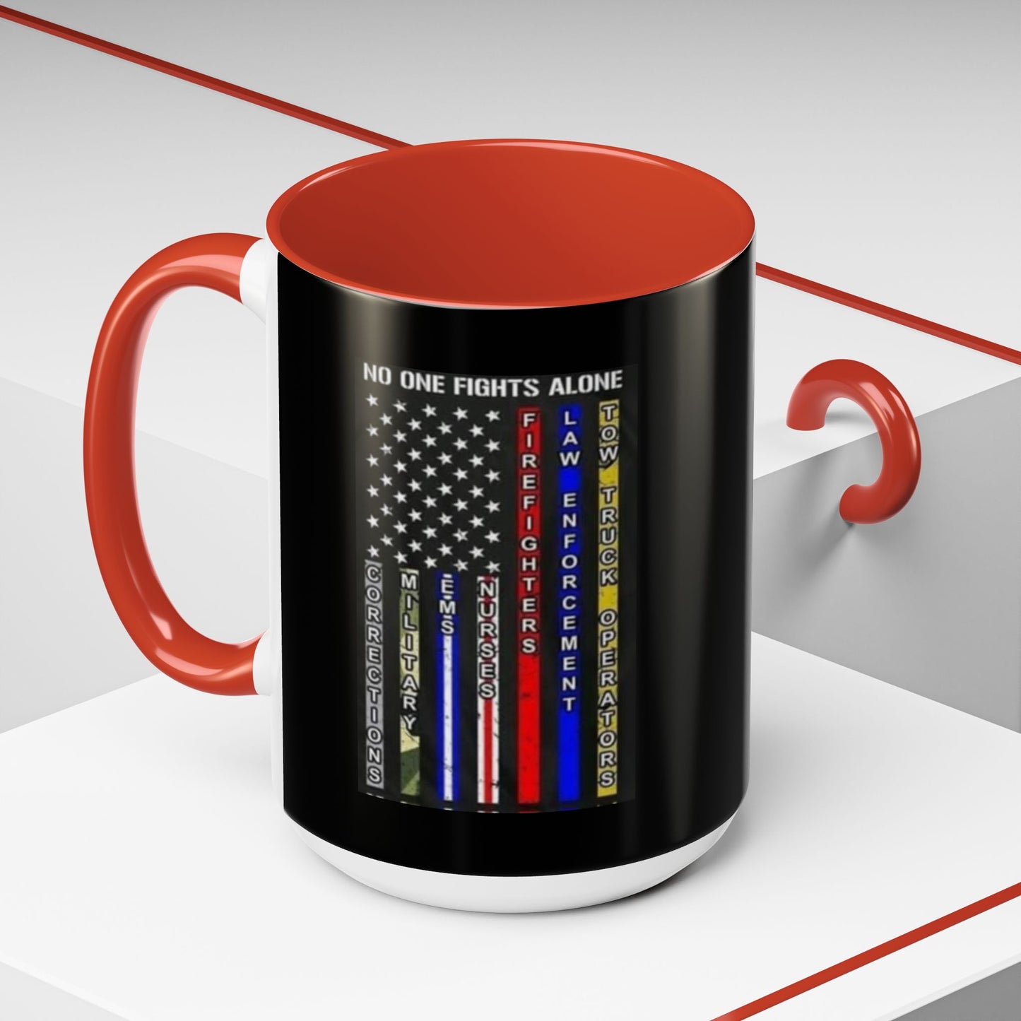 No One Fights Alone 2-Tone Coffee Mug