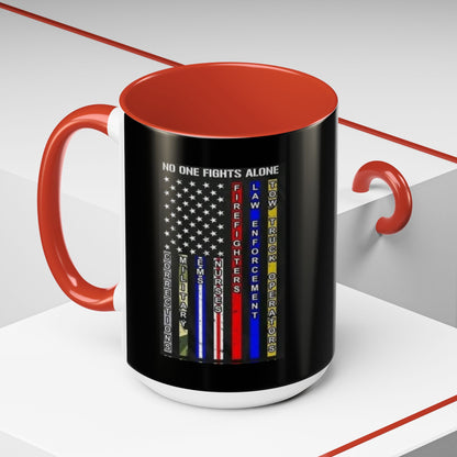 No One Fights Alone 2-Tone Coffee Mug