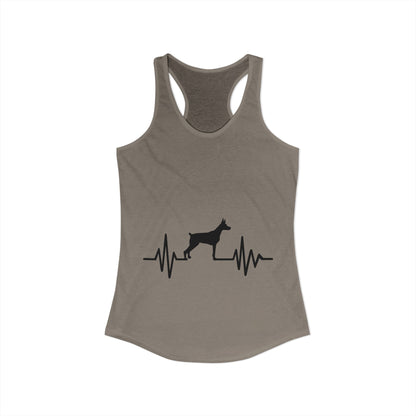 My Heart Beats For Dobermans Women's Racerback Tank