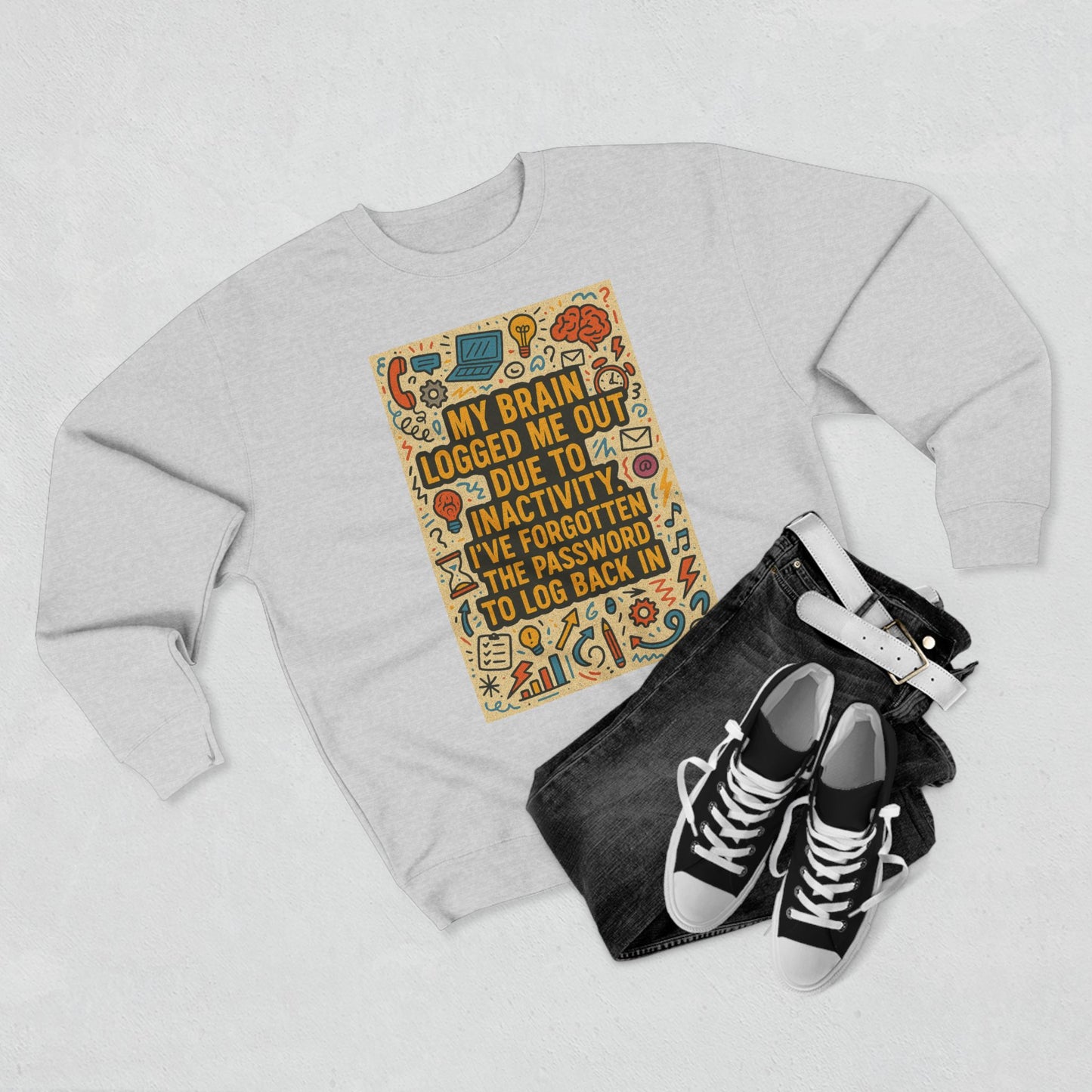 Logged Out Unisex Crewneck Sweatshirt