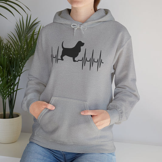 My Heart Beats For Bassets Unisex Hoodie