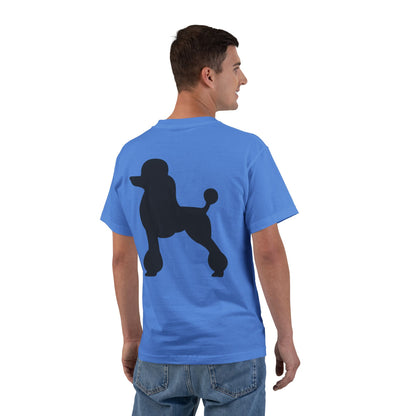 Poodle Silhouette Men's Short-Sleeve Crewneck Tee