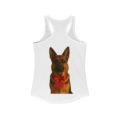 Cupid's Companion German Shepherd Women's Racerback Tank