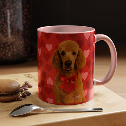 Cupid's Companion Poodle 2-Tone Coffee Mug