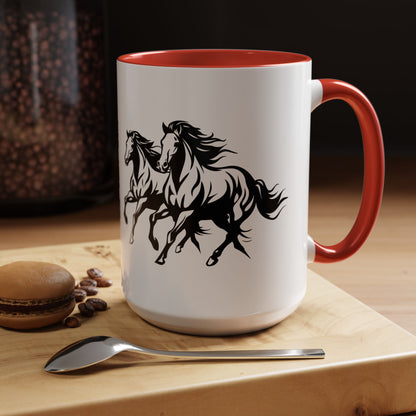 Horsin' Around 2-Tone Coffee Mug