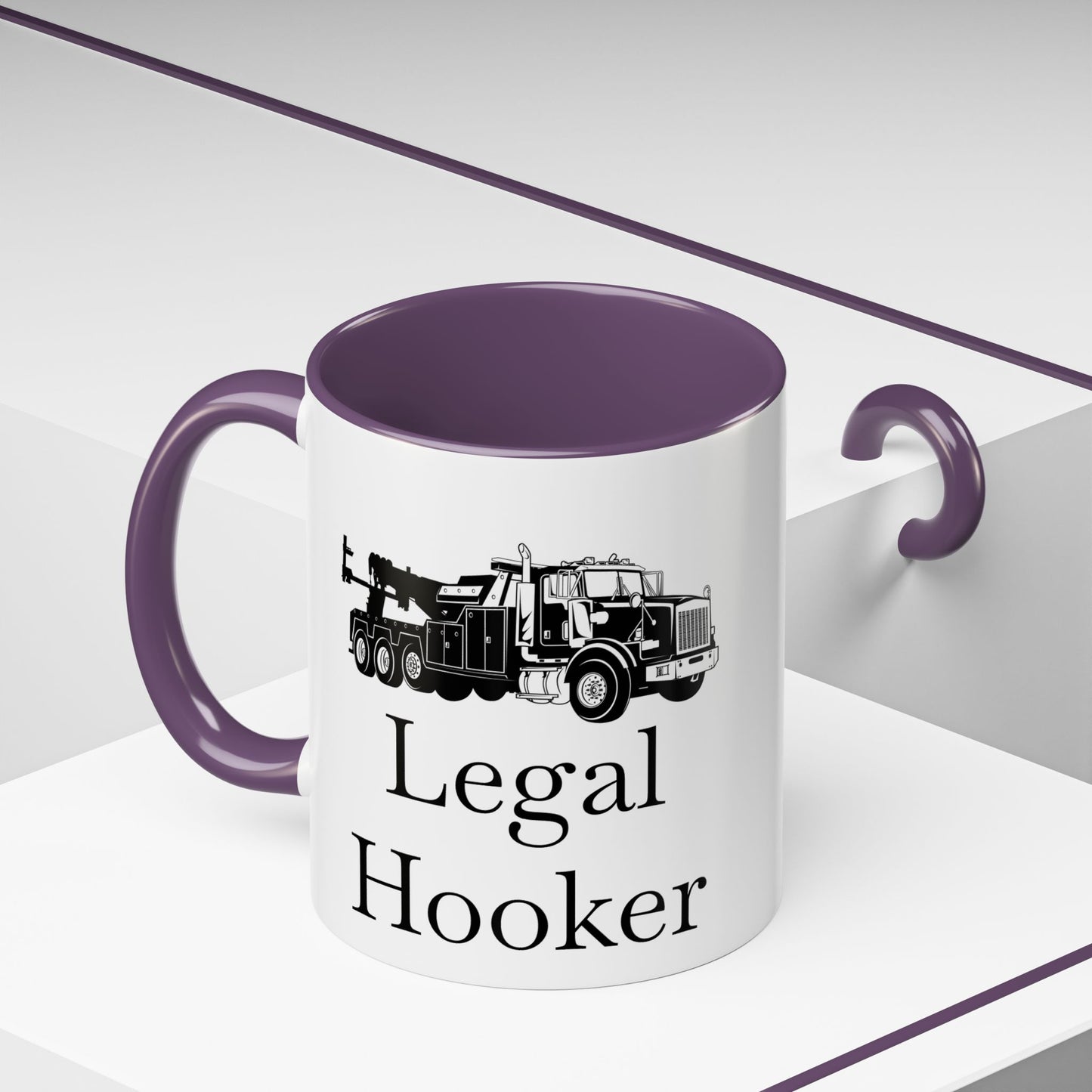 Legal H**ker Heavy Tow Truck 2-Tone Coffee Mug