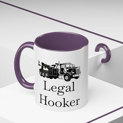 Legal H**ker Heavy Tow Truck 2-Tone Coffee Mug