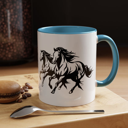 Horsin' Around 2-Tone Coffee Mug