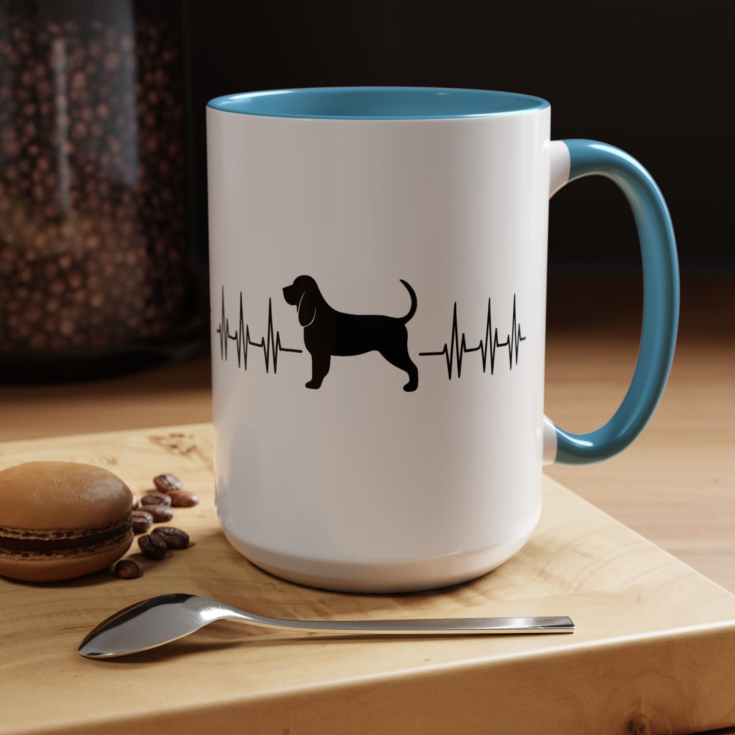 My Heart Beats For Bloodhounds 2-Tone Coffee Mug