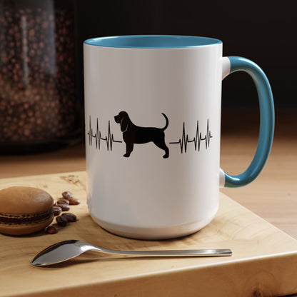 My Heart Beats For Bloodhounds 2-Tone Coffee Mug