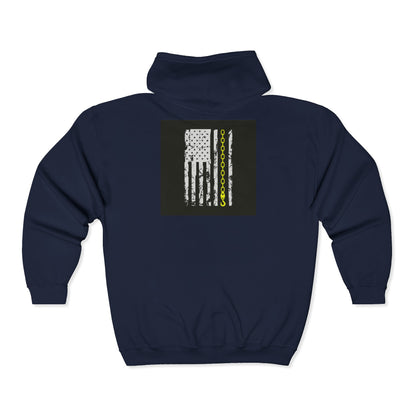 Thin Yellow Line Unisex Full Zip Hoodie