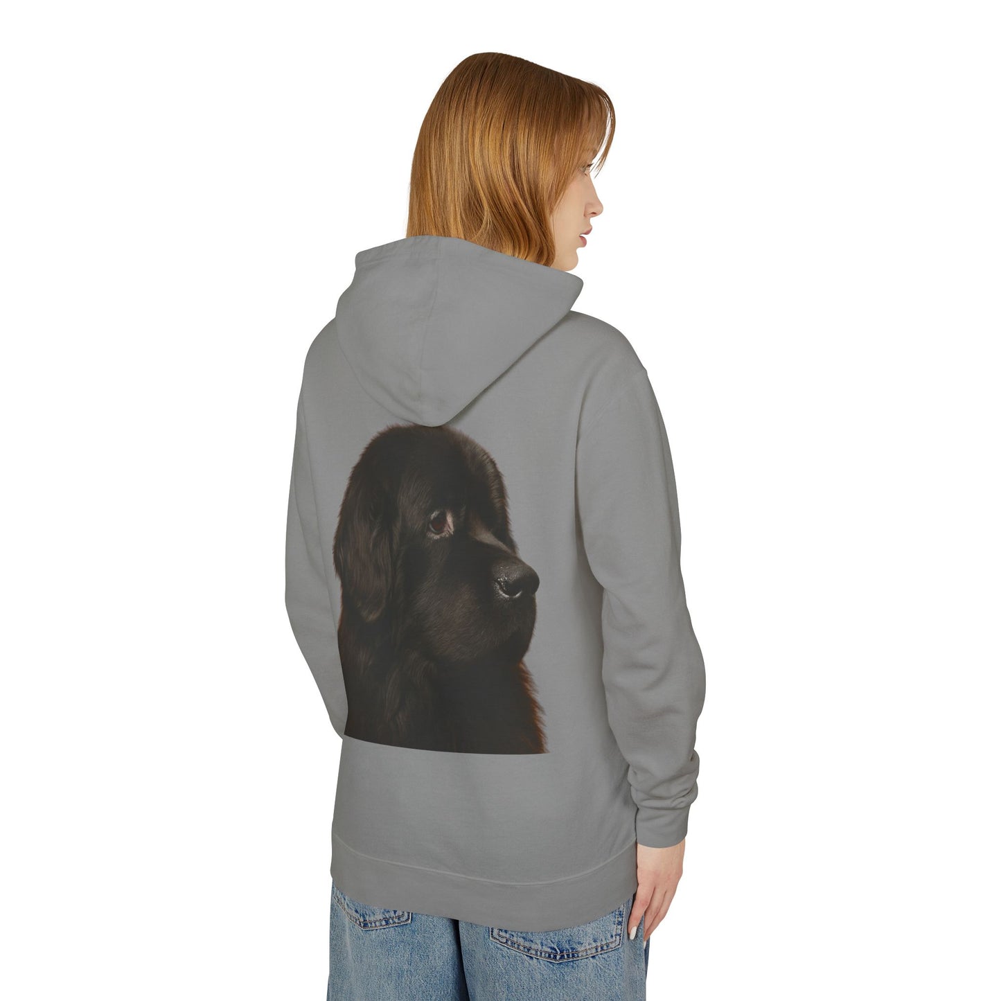Newfie Head Unisex Lightweight Hoodie