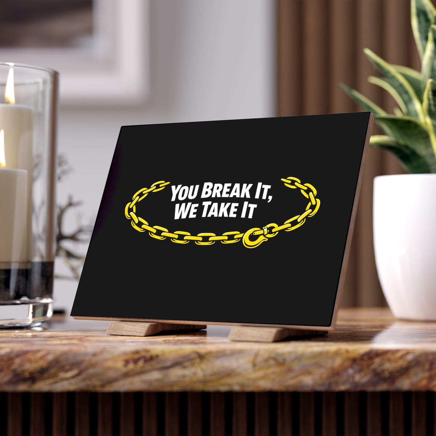 You Break It Ceramic Photo Tile