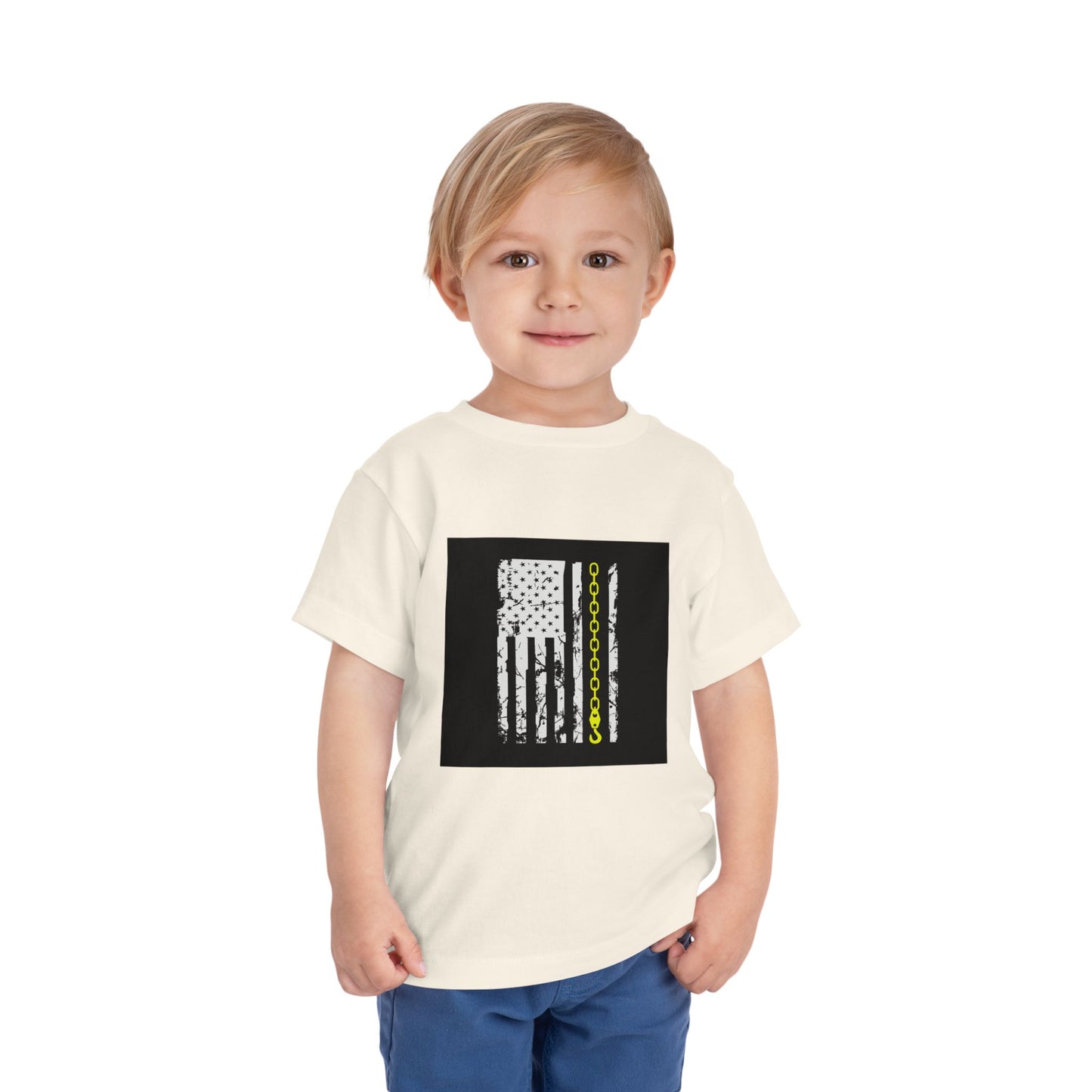 Thin Yellow Line Toddler Unisex Short Sleeve Crewneck Tee