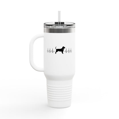My Heart Beats For Bloodhounds Insulated Travel Mug
