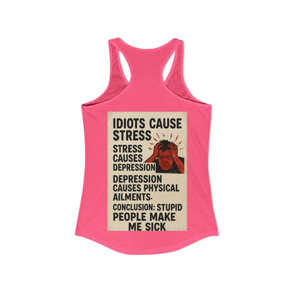 Stupid People Women's Racerback Tank