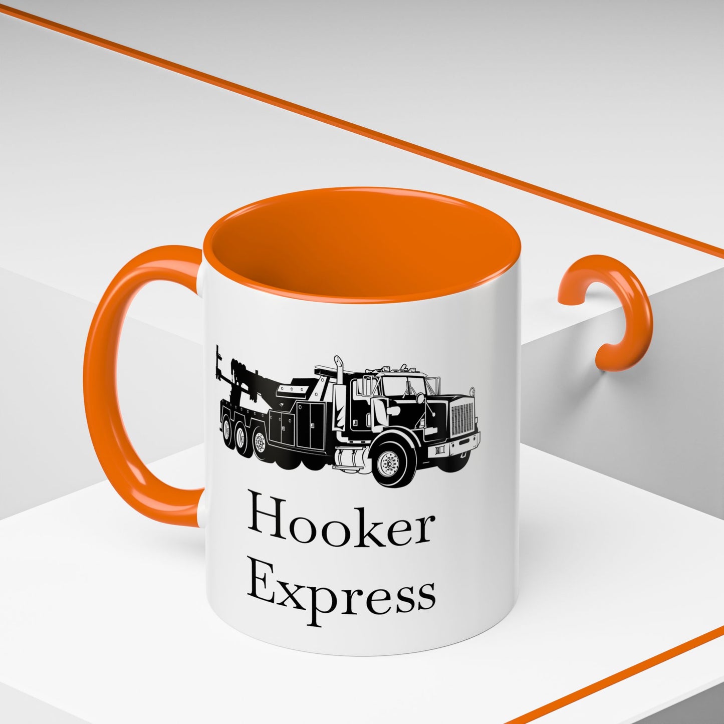 H**ker Express Heavy Tow Truck 2-Tone Coffee Mug