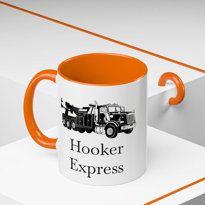 H**ker Express Heavy Tow Truck 2-Tone Coffee Mug