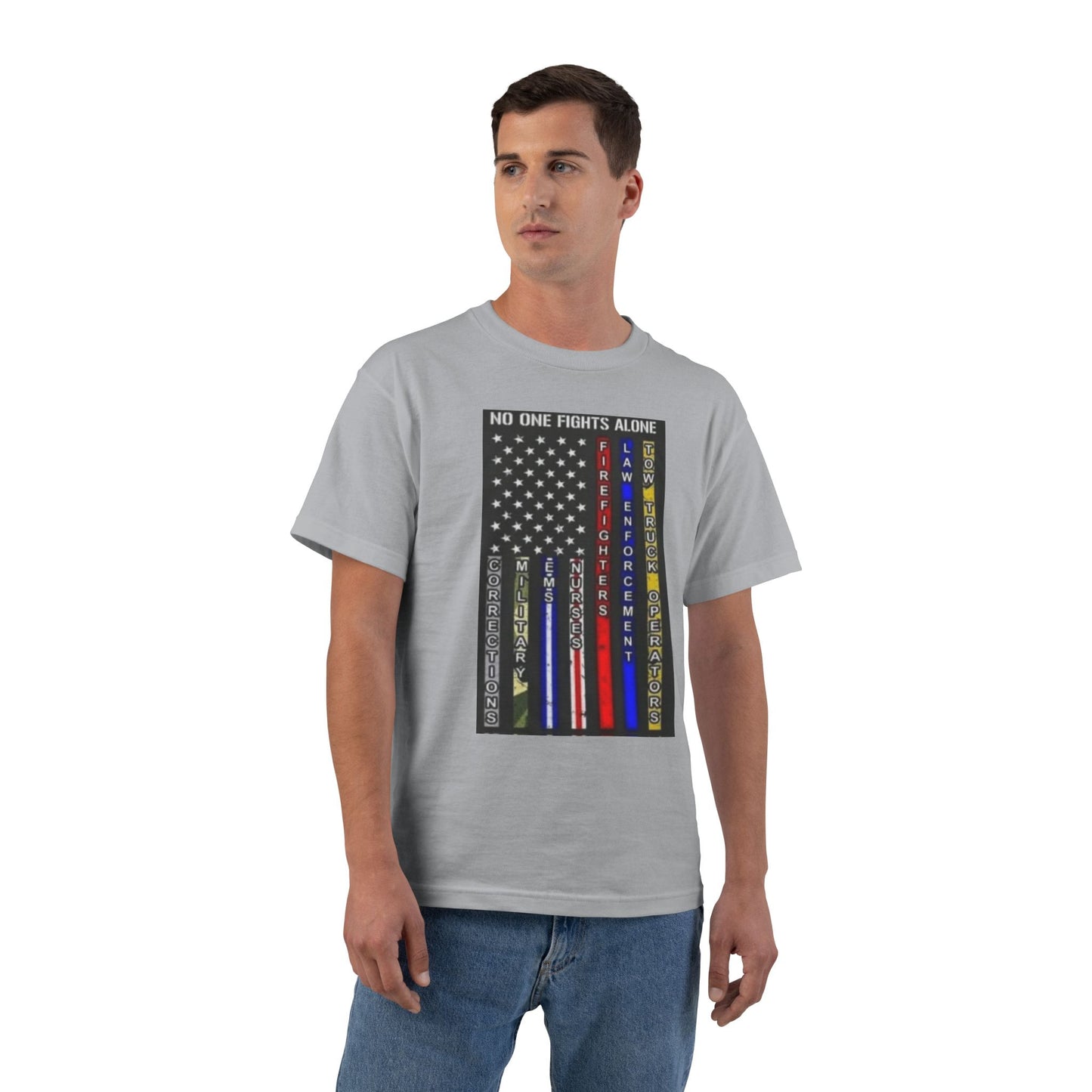 No One Fights Alone Men's Short-Sleeve Crewneck Tee