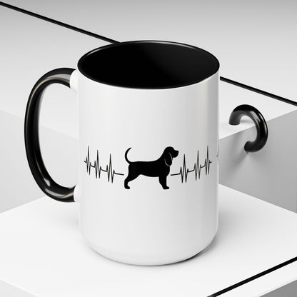 My Heart Beats For Bloodhounds 2-Tone Coffee Mug