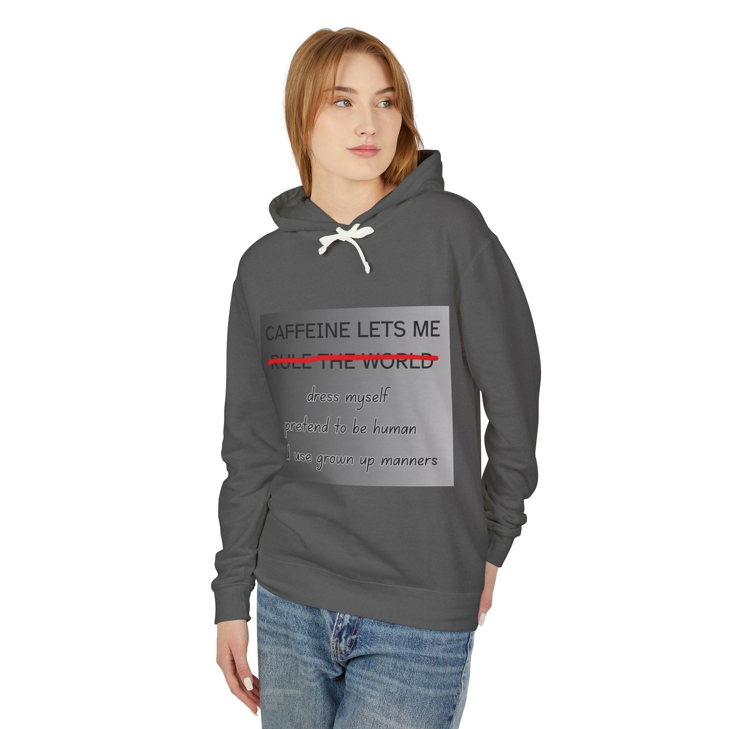 Caffiene Lets Me Unisex Lightweight Hoodie