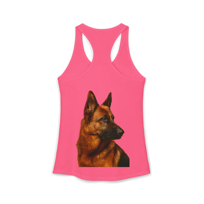 German Shepherd Head Women's Racerback Tank