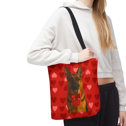 Cupid's Companion German Shepherd Tote Bag