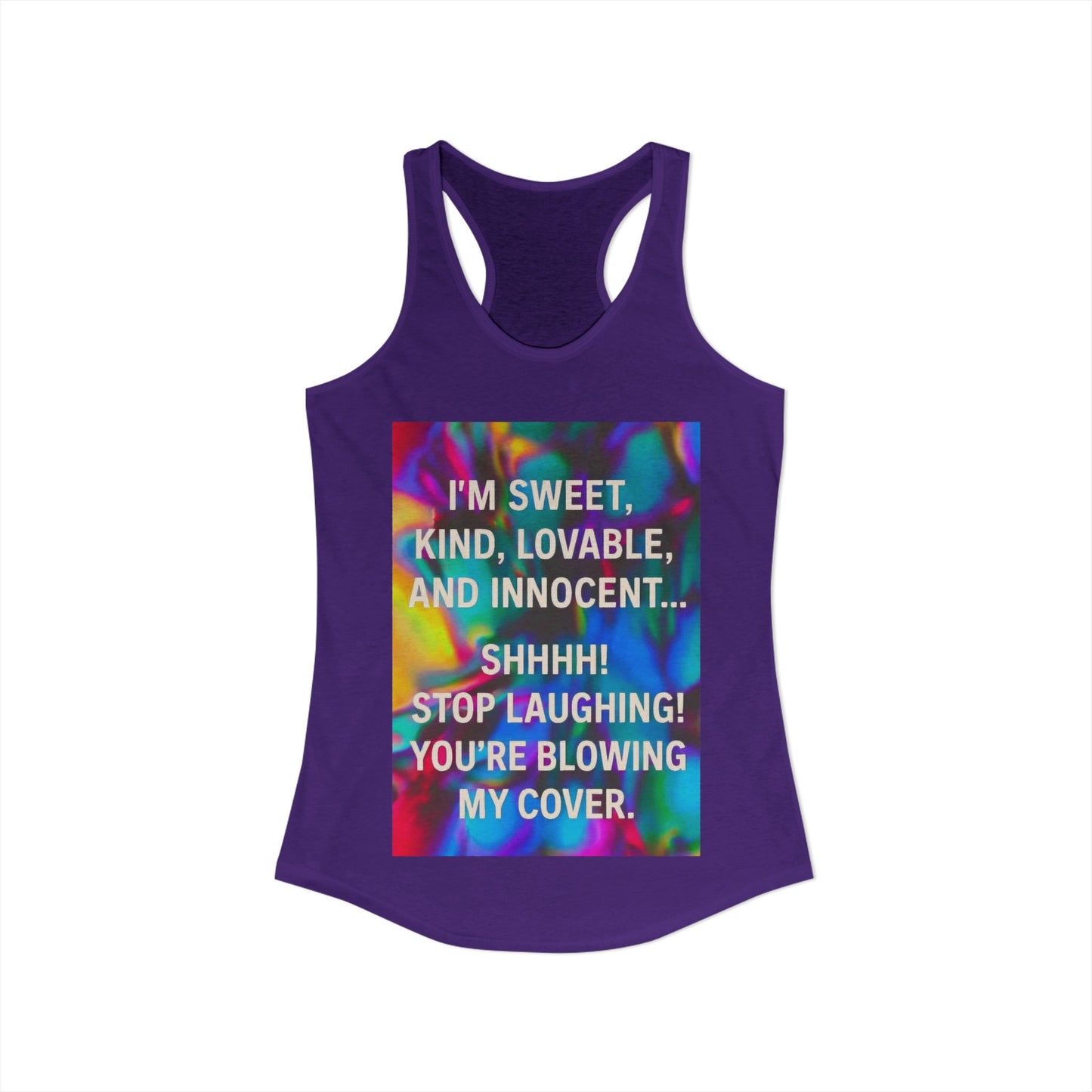 Blowing My Cover Women's Racerback Tank