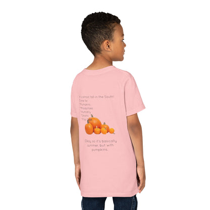 Fall In The South Youth Unisex Short Sleeve Crewneck Tee