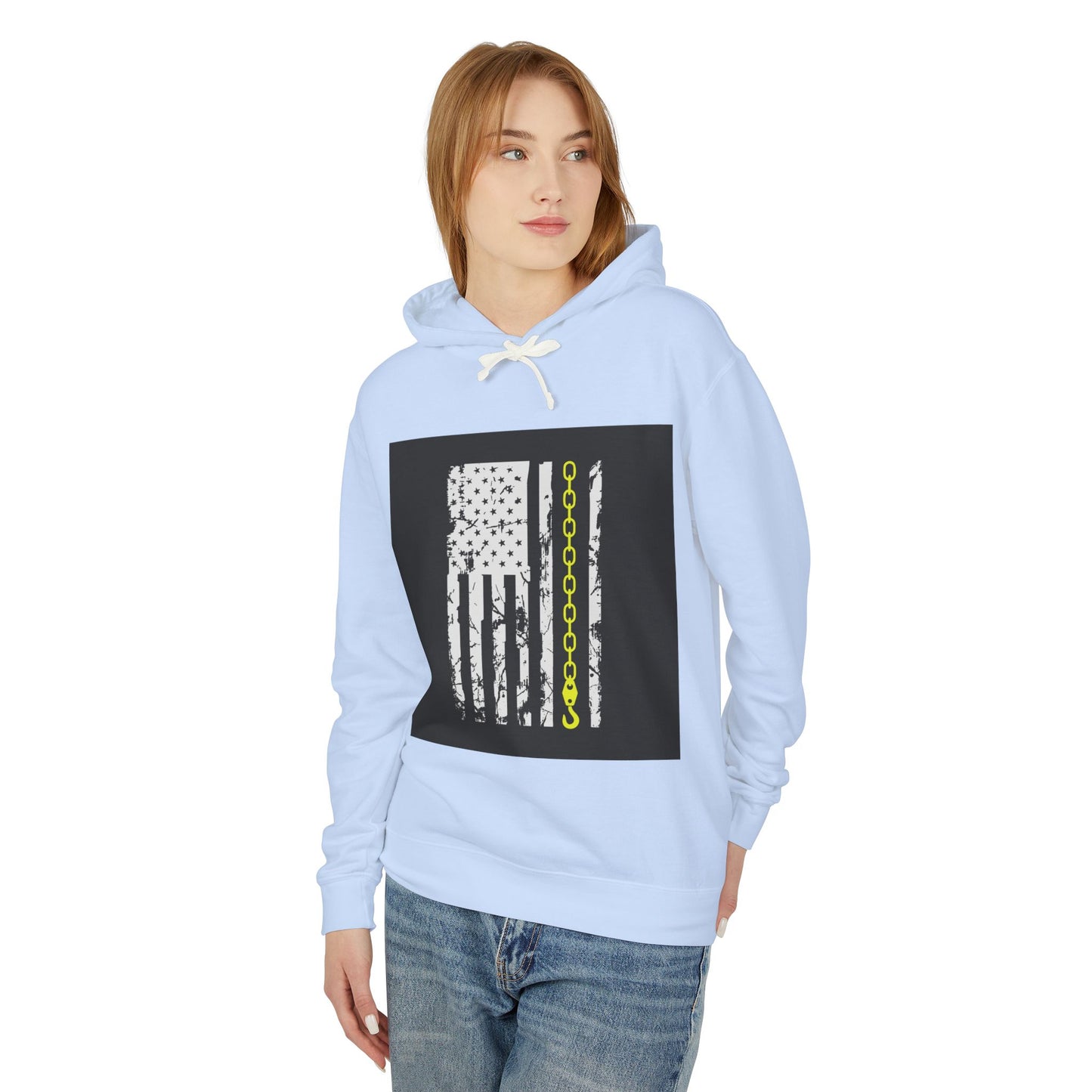 Thin Yellow Line Unisex Lightweight Hoodie