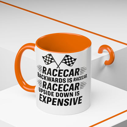 Racecar Backwards 2-Tone Coffee Mug
