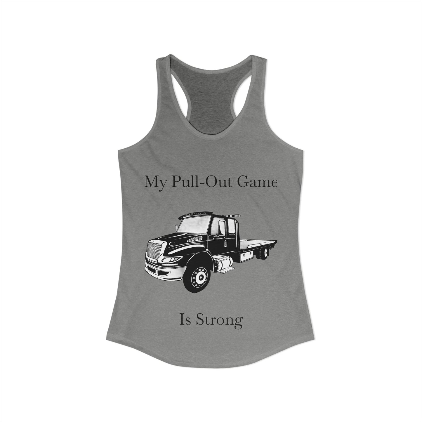 Pull Out Flatbed Tow Truck Women's Racerback Tank
