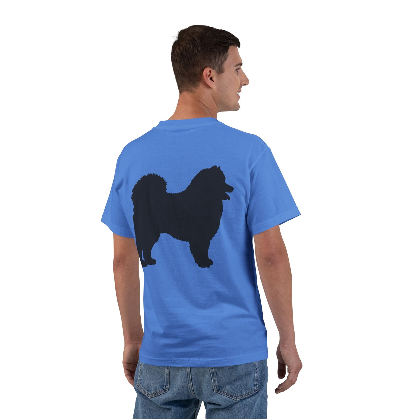 Samoyed Silhouette Men's Short-Sleeve Crewneck Tee
