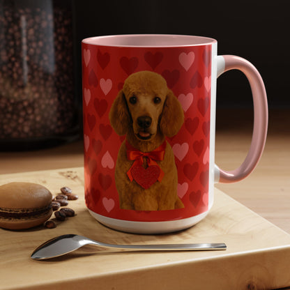 Cupid's Companion Poodle 2-Tone Coffee Mug