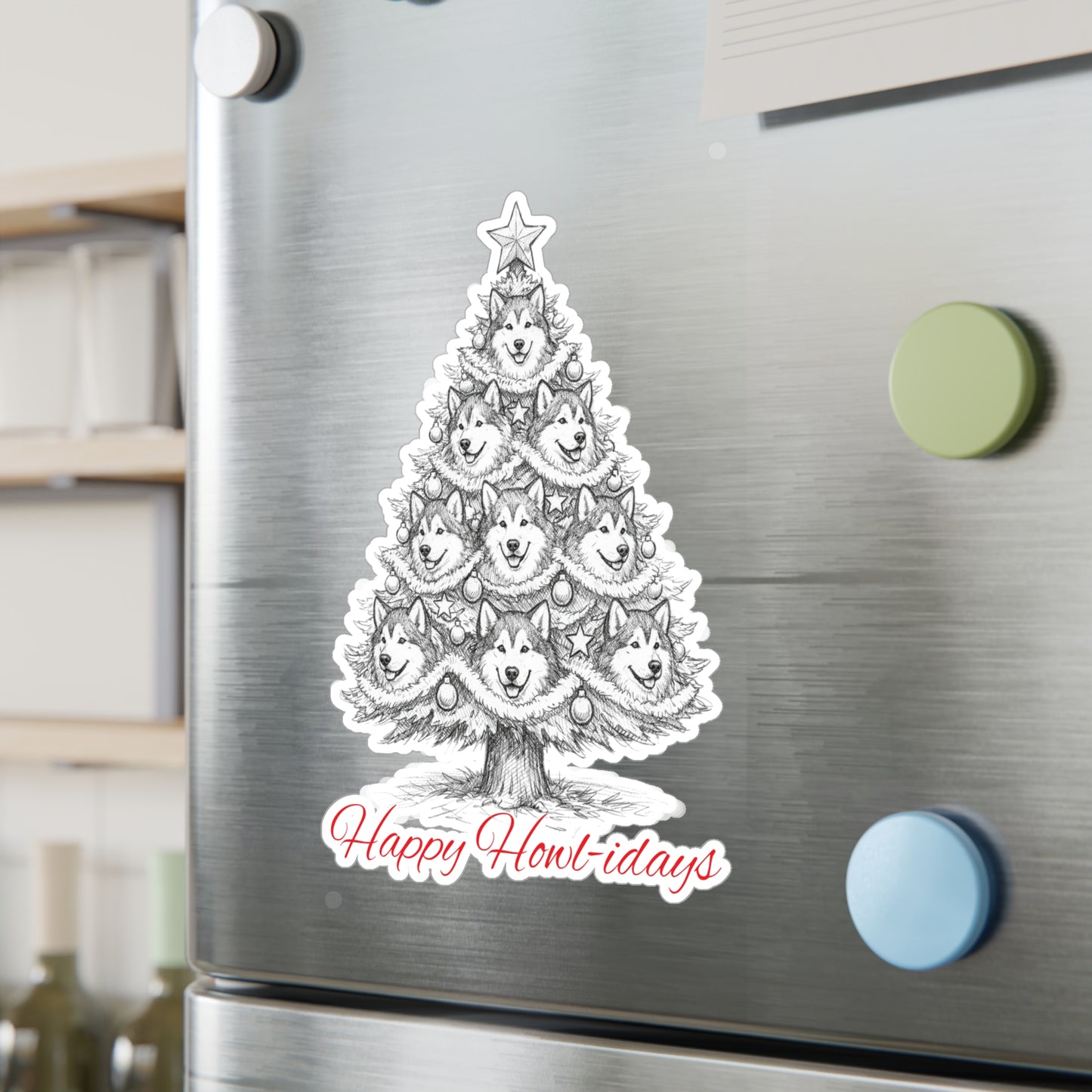Happy Howl-idays Vinyl Decal